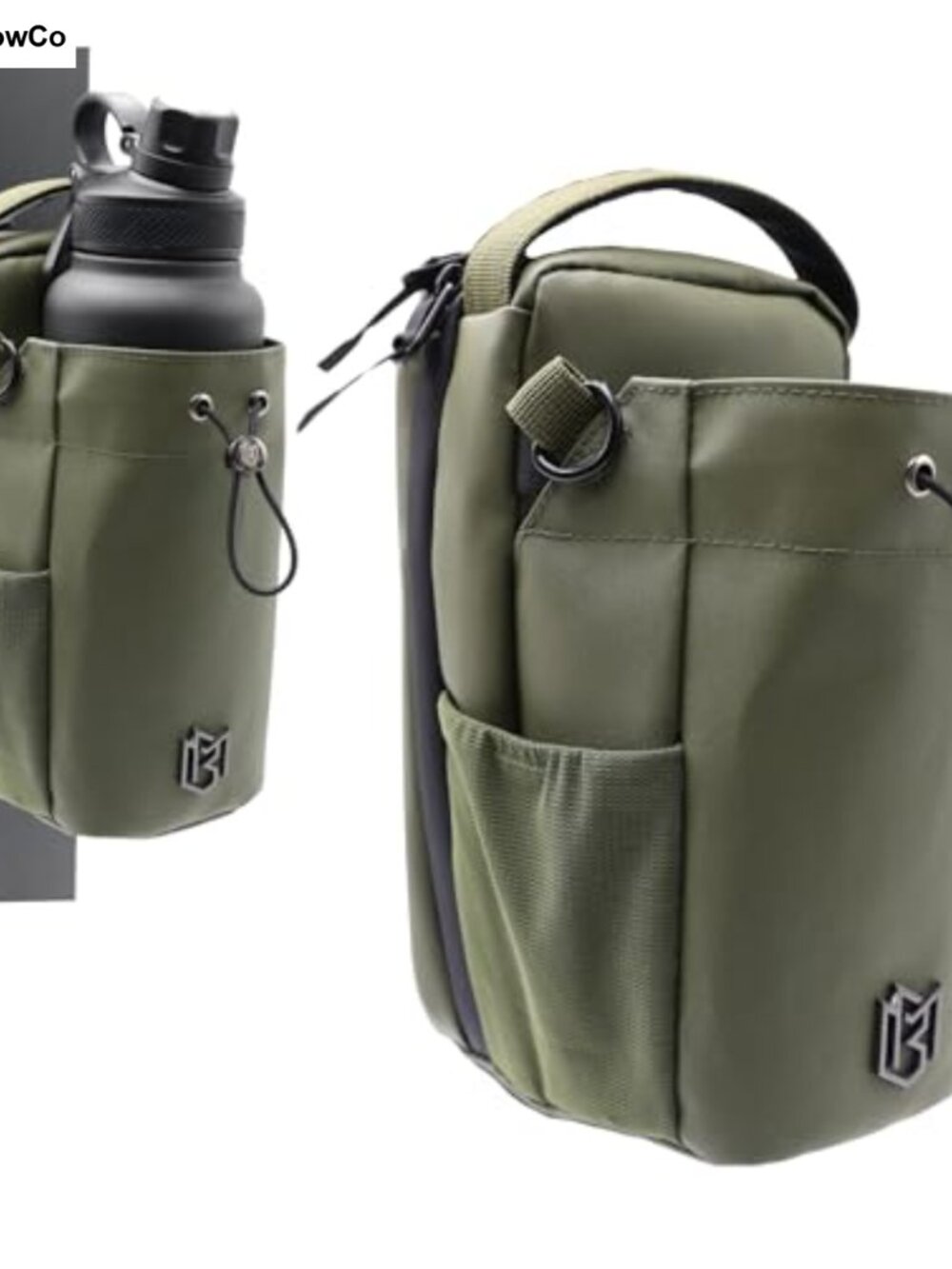 Magnetic Bottle Bag Sling for Gym Travel Work Sports Water Bottle Holder
